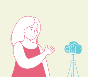 femme filmant un vlog